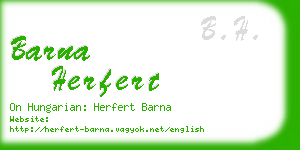 barna herfert business card